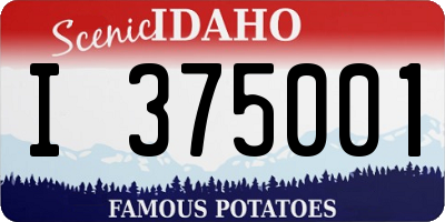 ID license plate I375001