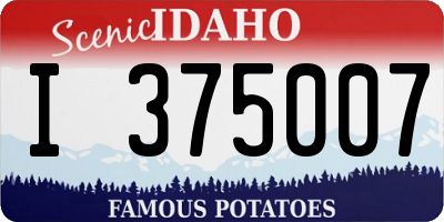 ID license plate I375007