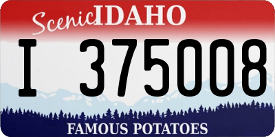 ID license plate I375008