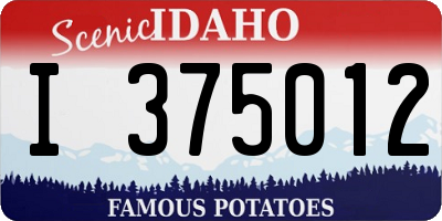 ID license plate I375012