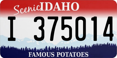 ID license plate I375014