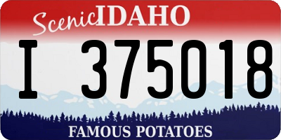 ID license plate I375018