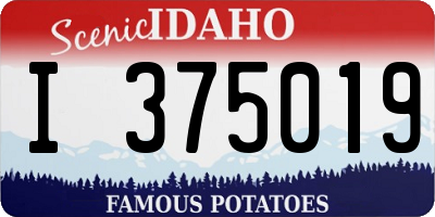 ID license plate I375019