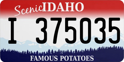 ID license plate I375035