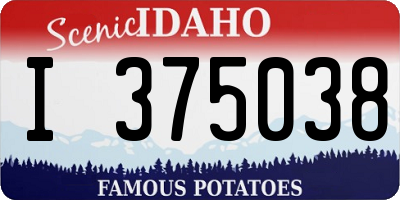 ID license plate I375038