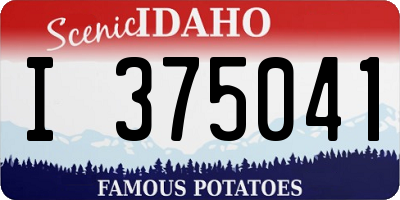 ID license plate I375041