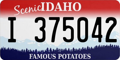 ID license plate I375042