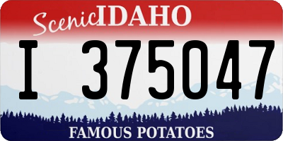 ID license plate I375047