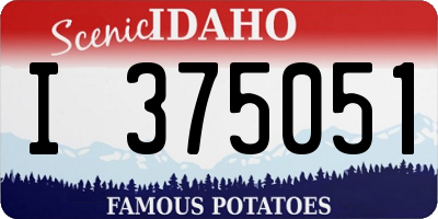 ID license plate I375051
