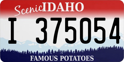 ID license plate I375054