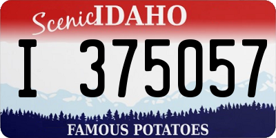 ID license plate I375057