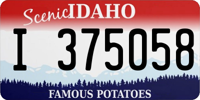 ID license plate I375058
