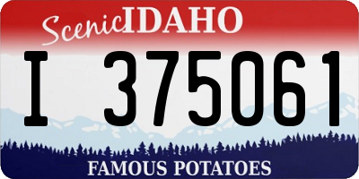 ID license plate I375061