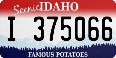 ID license plate I375066