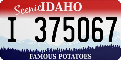 ID license plate I375067