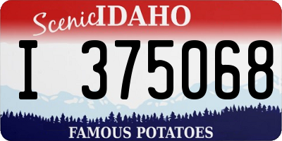 ID license plate I375068