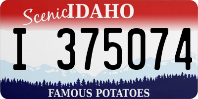 ID license plate I375074