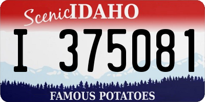 ID license plate I375081