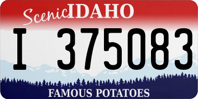 ID license plate I375083