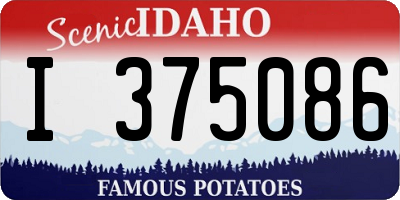 ID license plate I375086