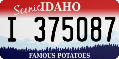 ID license plate I375087