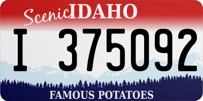 ID license plate I375092