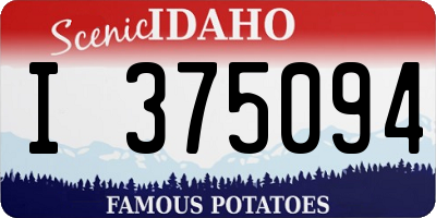 ID license plate I375094