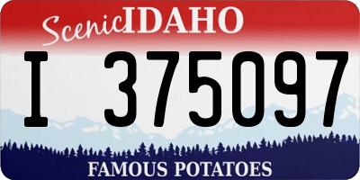 ID license plate I375097