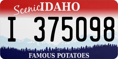 ID license plate I375098