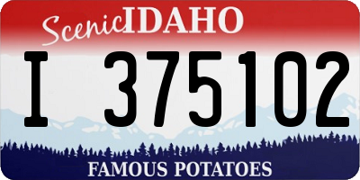 ID license plate I375102