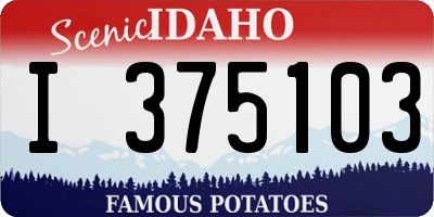 ID license plate I375103