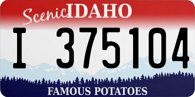 ID license plate I375104
