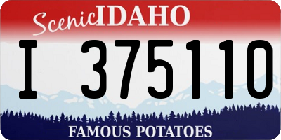 ID license plate I375110