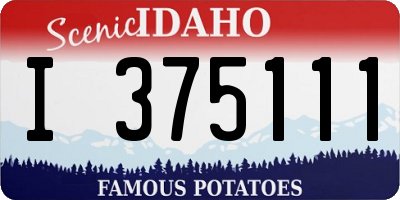 ID license plate I375111