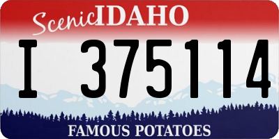 ID license plate I375114