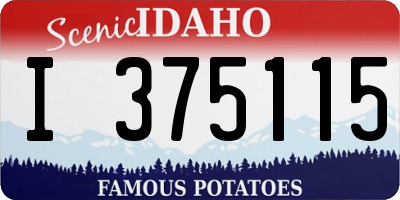 ID license plate I375115
