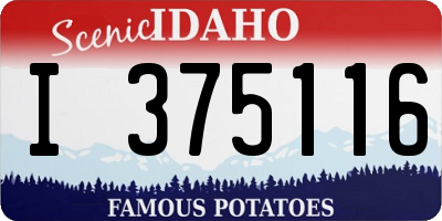 ID license plate I375116