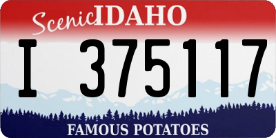 ID license plate I375117