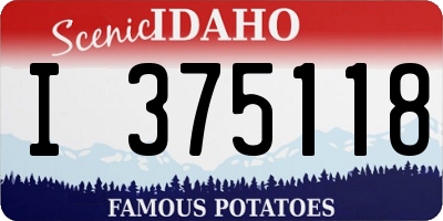 ID license plate I375118