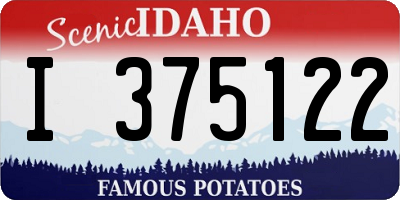 ID license plate I375122