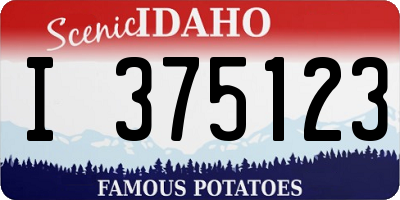 ID license plate I375123