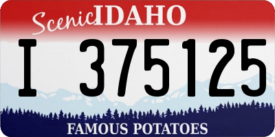 ID license plate I375125
