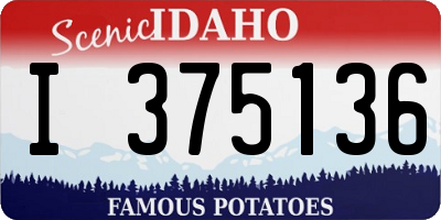 ID license plate I375136