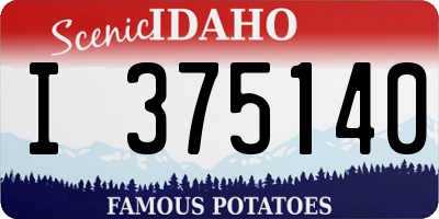 ID license plate I375140