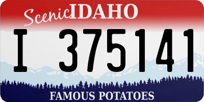 ID license plate I375141