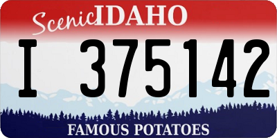 ID license plate I375142