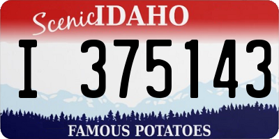 ID license plate I375143