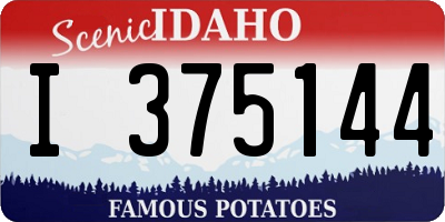 ID license plate I375144