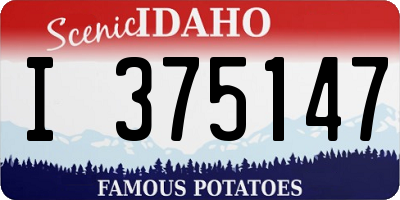 ID license plate I375147