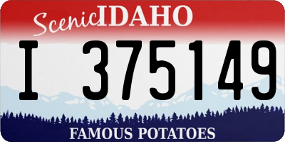 ID license plate I375149